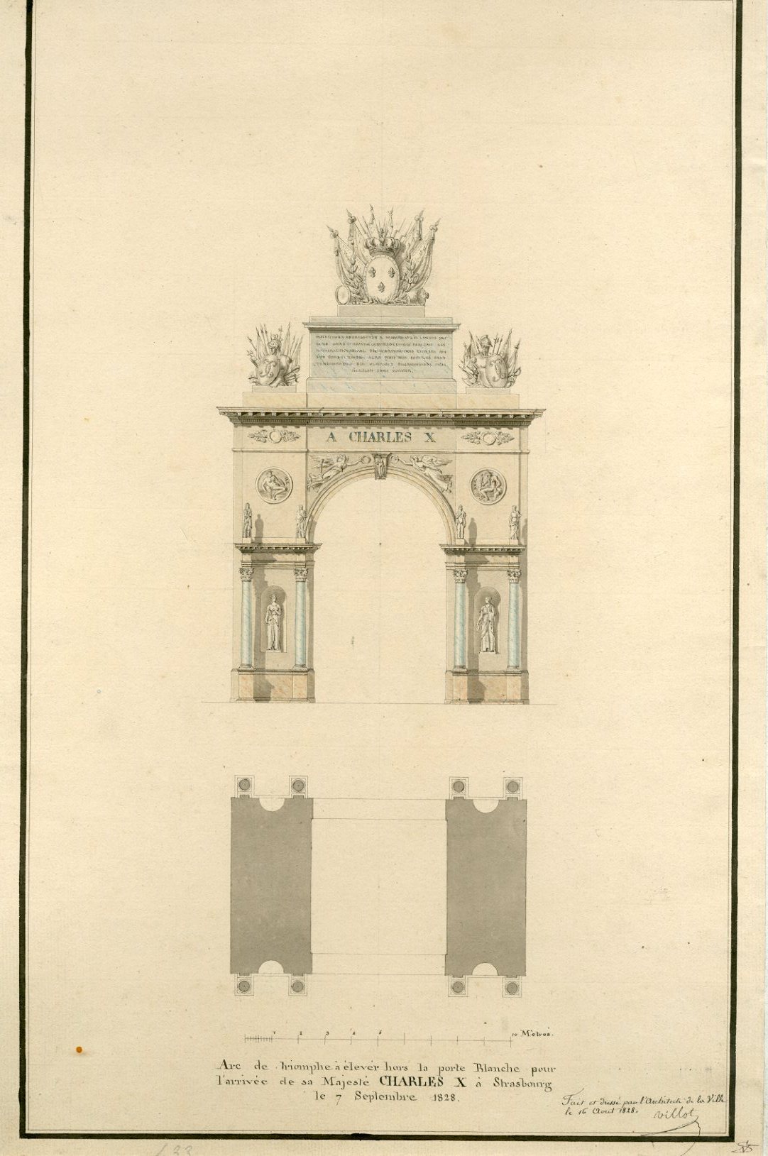 PROJET POUR L'ARC DE TRIOMPHE ELEVE A CHARLES X_0